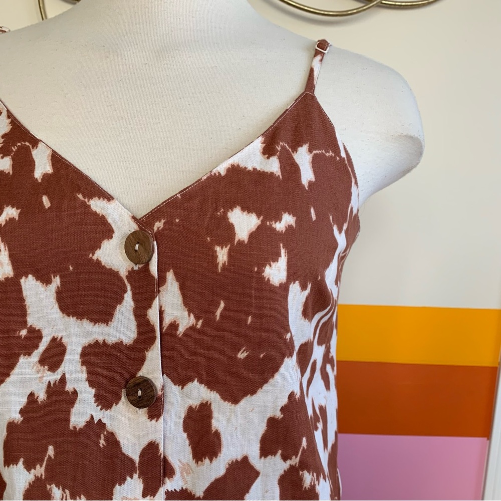 asos COW PRINT TANK TOP . nwt